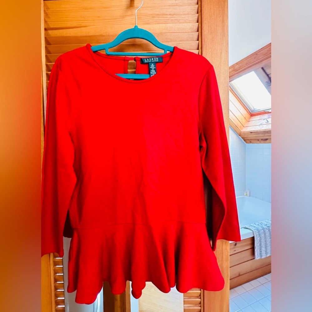 NWOT Ralph Lauren Red Blouse
